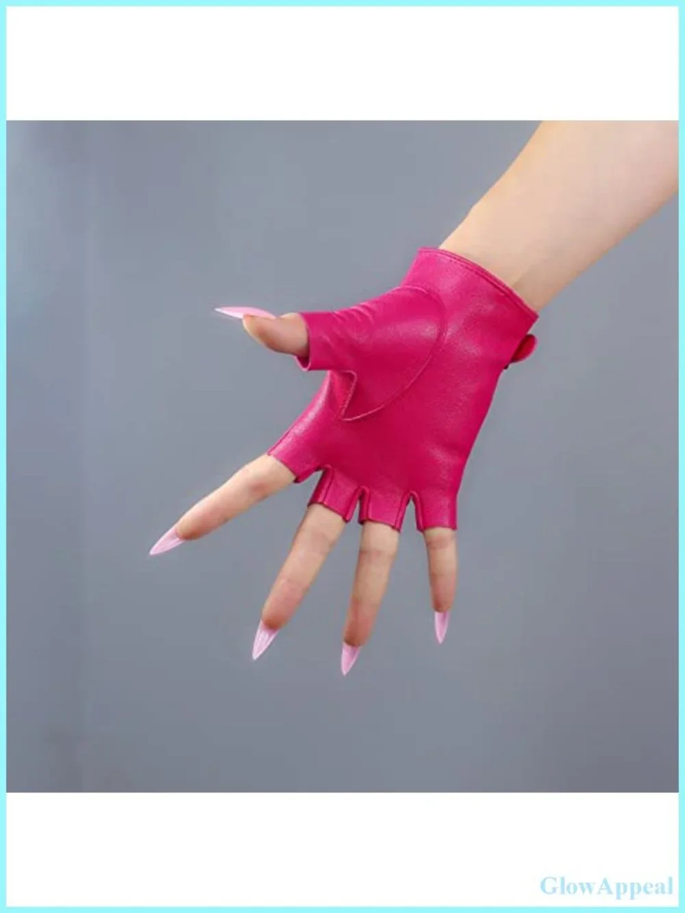 Genuine Sheepskin Leather Fingerless Driving Gloves for Women - Short Half